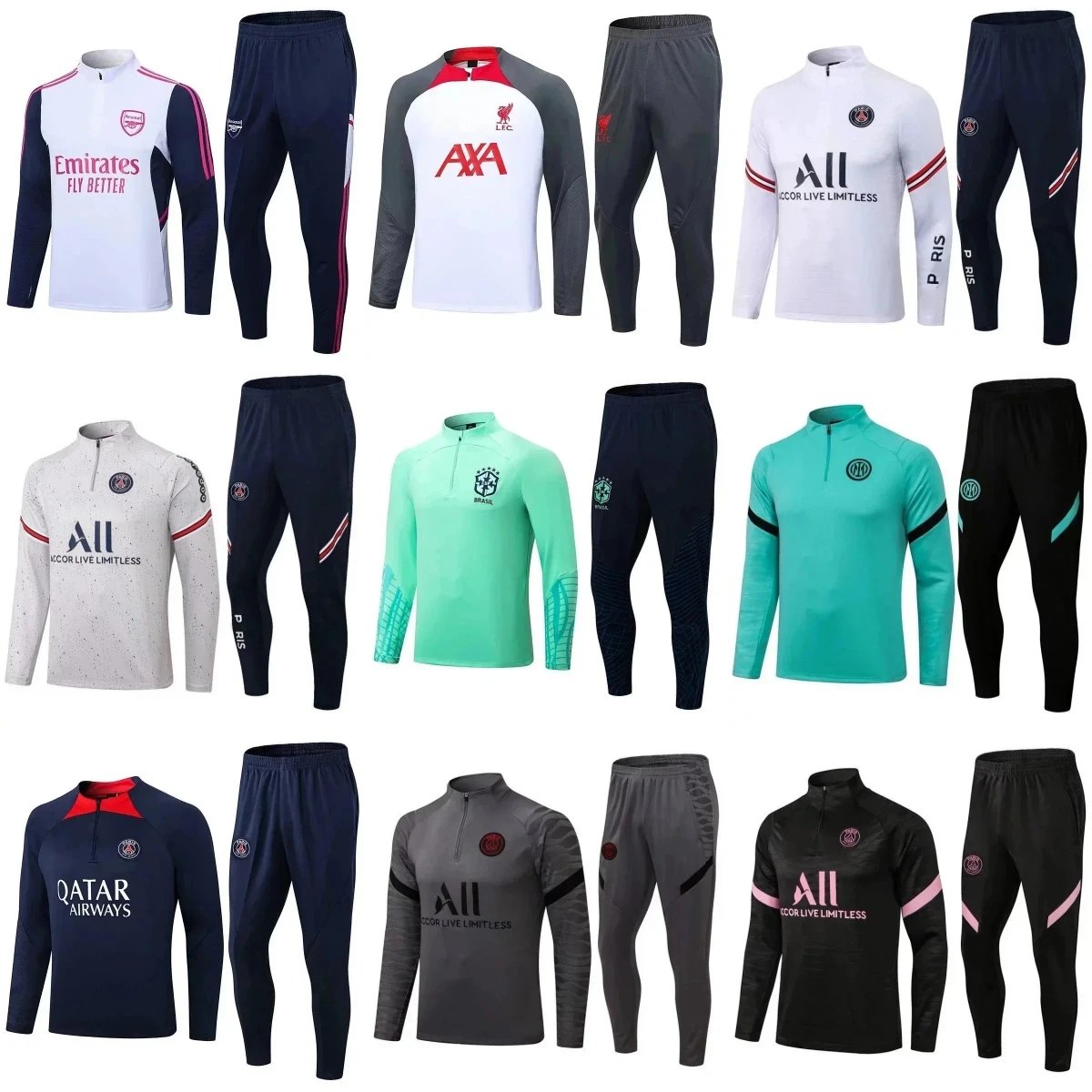 Nike Strike Drill Training Kit Soccer Tracksuit Set Multicolor