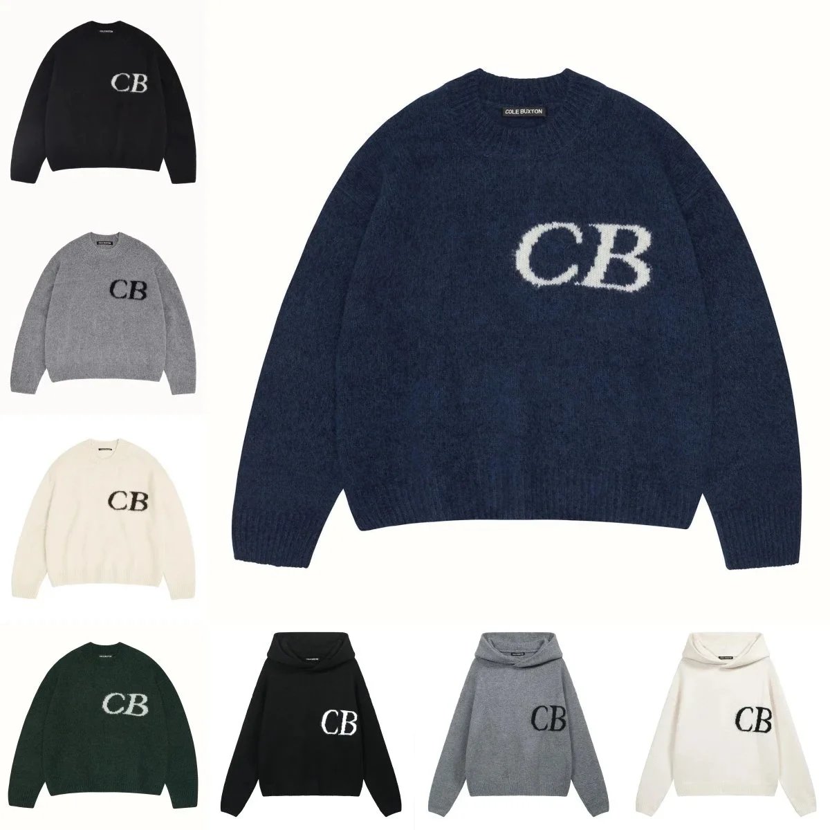 Cole Buxton CB Knit Oversized Sweater Multicolor