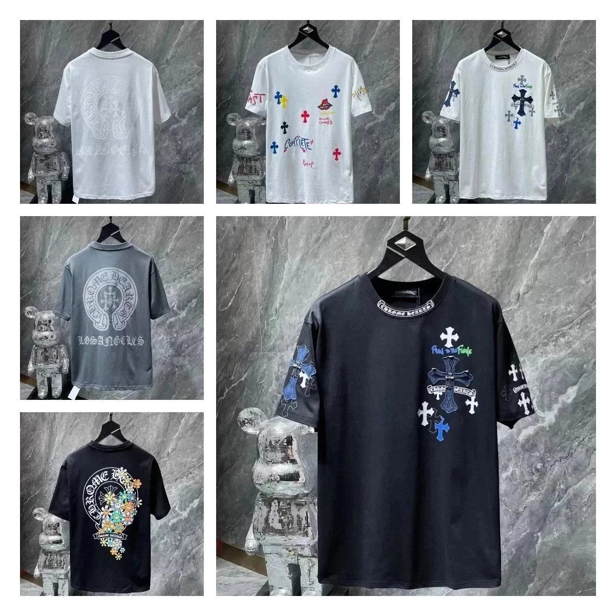 Chrome Hearts Cross Graphic Cotton T-Shirt Multicolor