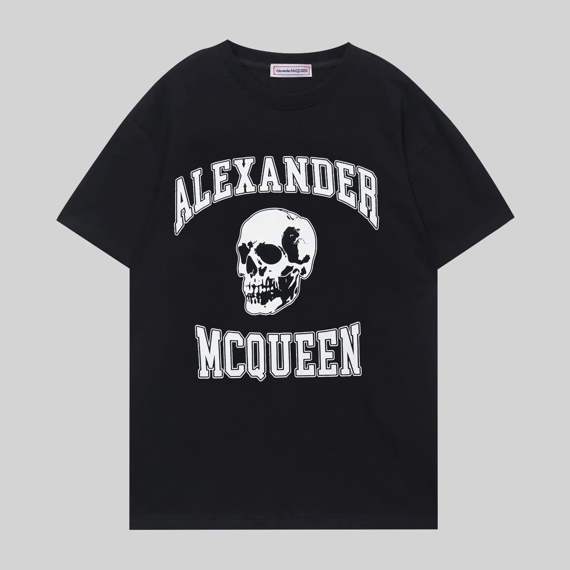 Alexander McQueen AMQ Skull Graphic Cotton T-Shirt Black