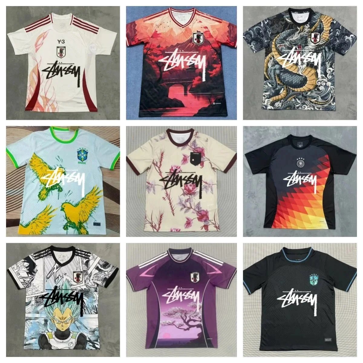 Stussy Graphic Soccer Jersey Streetwear Sporty T-Shirt Multicolor