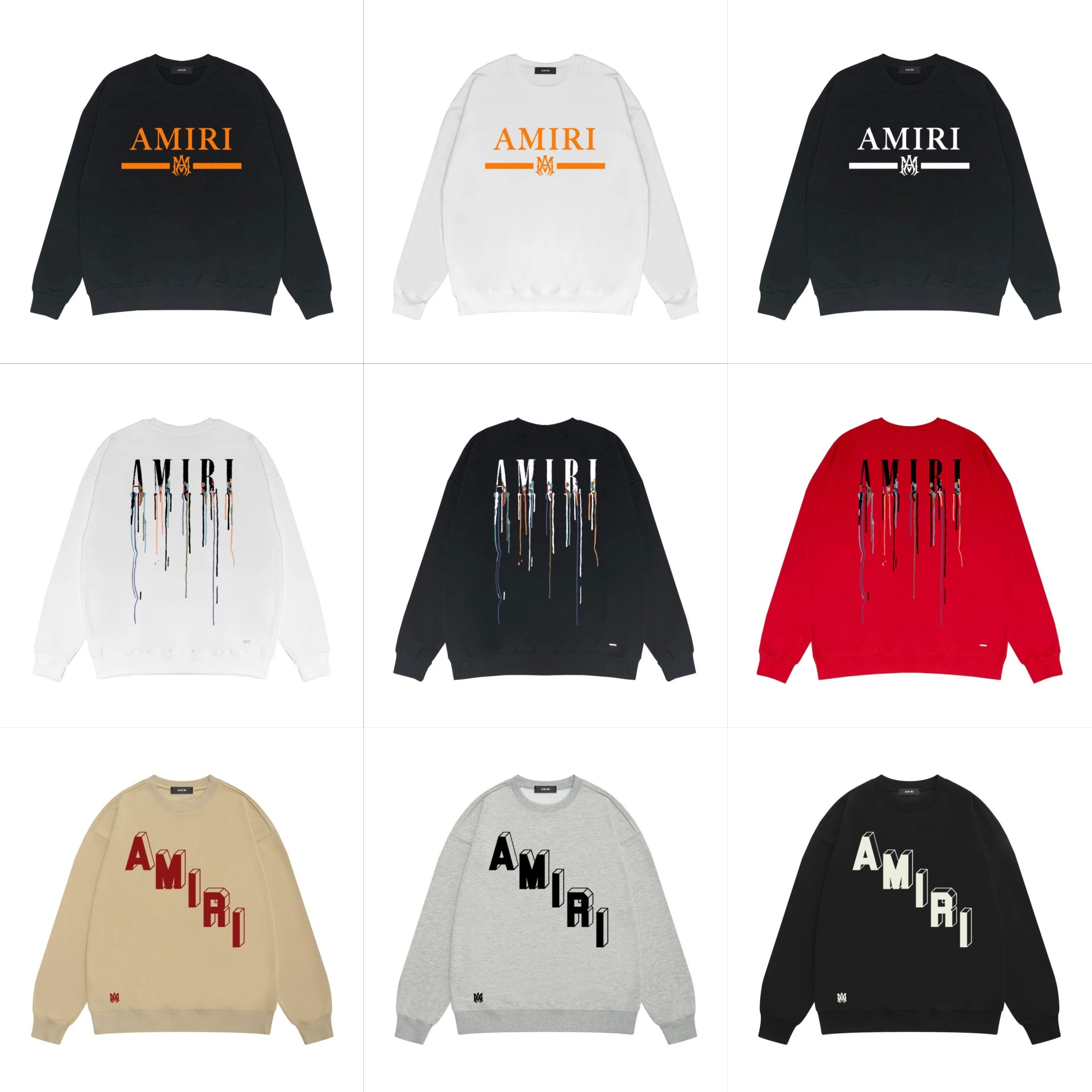 Amiri Graphic Crewneck Sweatshirt Multicolor