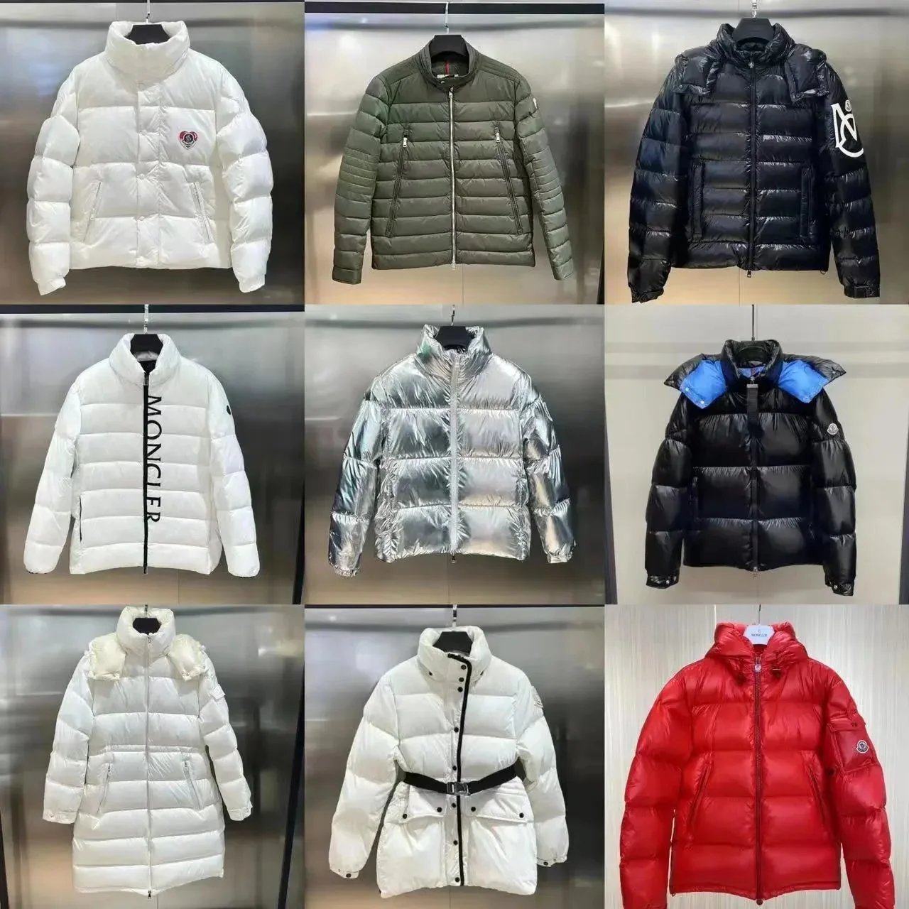Moncler Puffer Jacket Collection Quilted Down Winter Jackets Multicolor