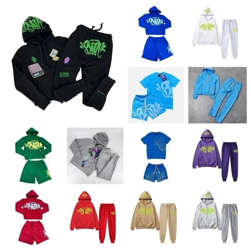Syna World Syna Graffiti Logo Streetwear Tracksuit Set Multicolor
