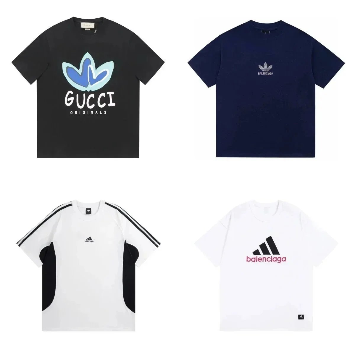 Gucci Adidas Collaboration Graphic Oversized T-Shirt Black