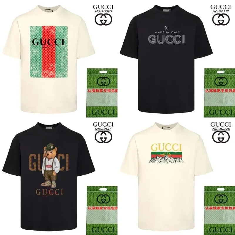 Gucci Graphic Print Cotton T-Shirt Multicolor