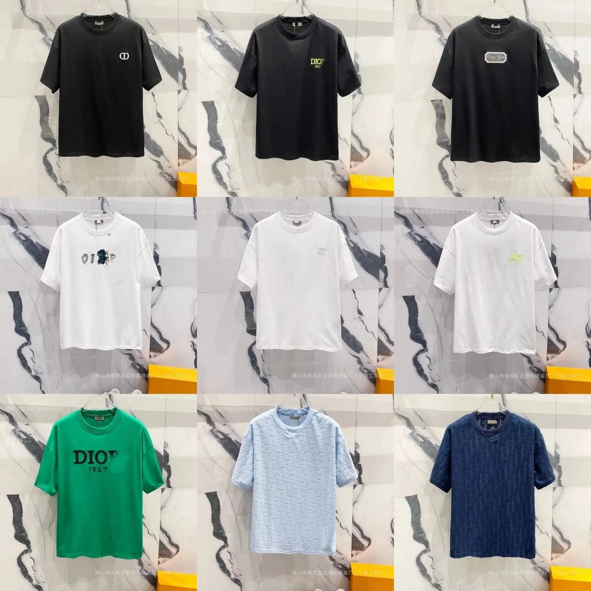 Dior Graphic Print Oversized Tee Black and White