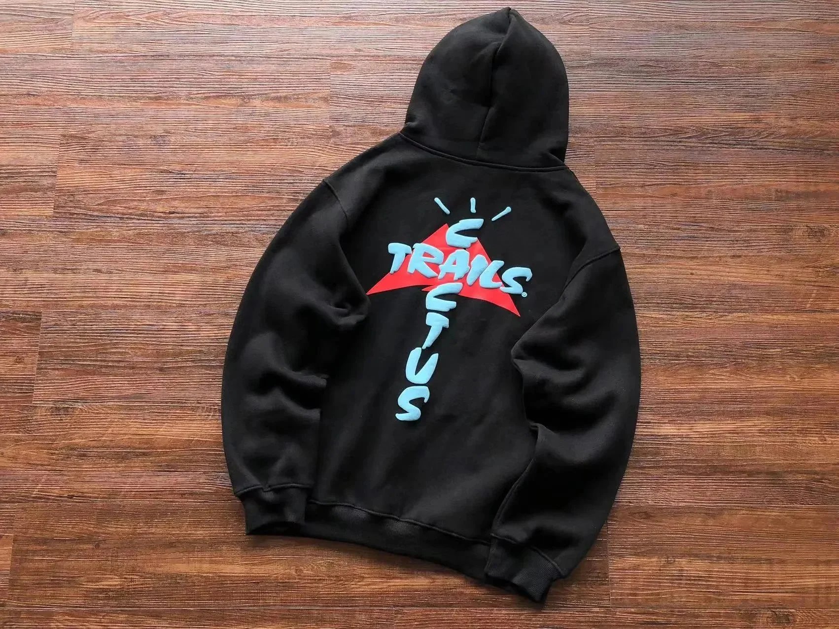 Cactus Jack Trails Graphic Streetwear Hoodie Black