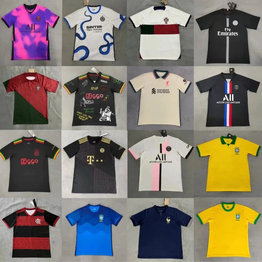 Design Football Jerseys Collection Retro Soccer Jersey Multicolor