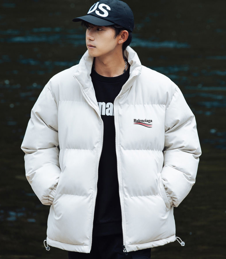 Balenciaga Political Campaign Puffer Jacket White