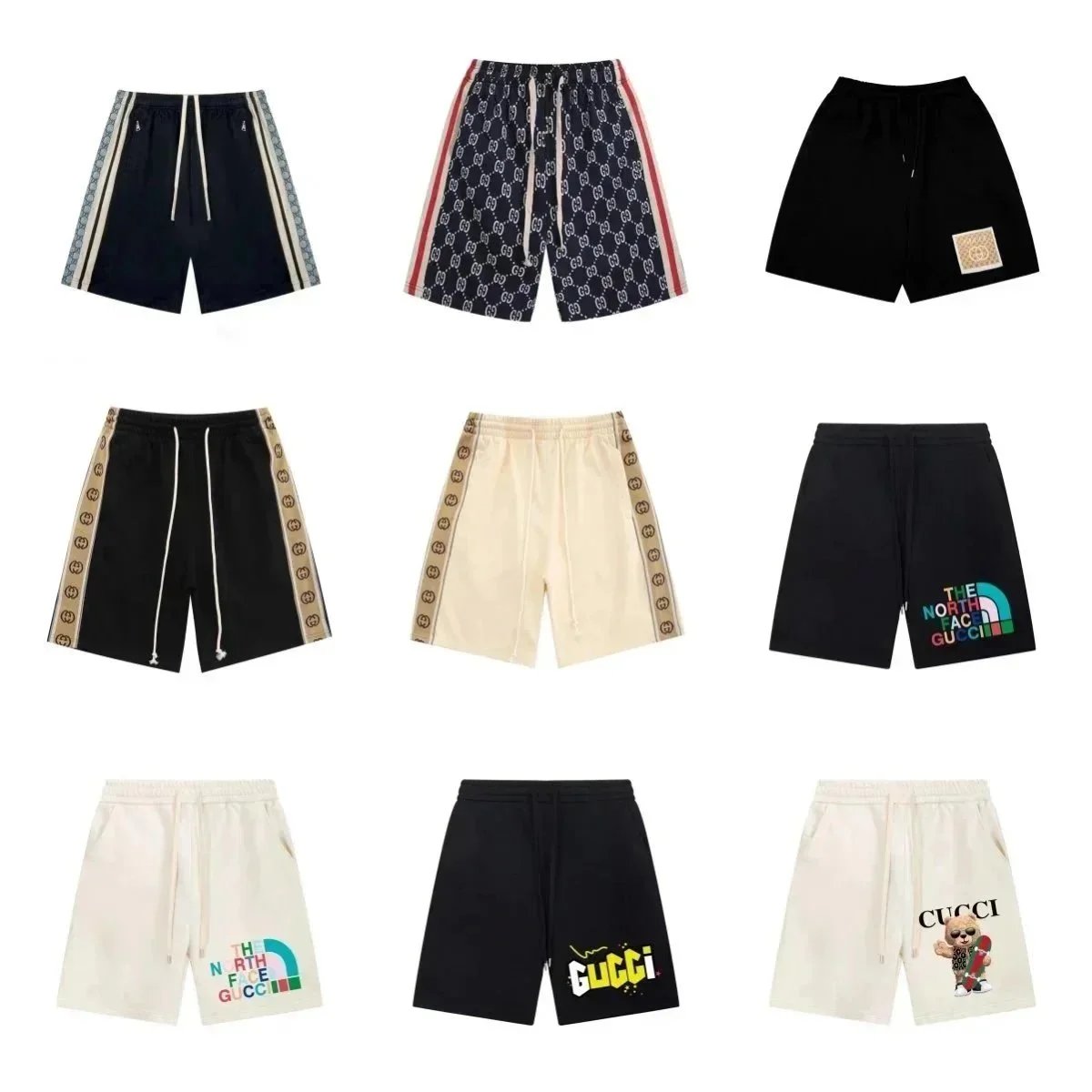 Gucci GG Monogram and Graphic Print Casual Shorts Multicolor