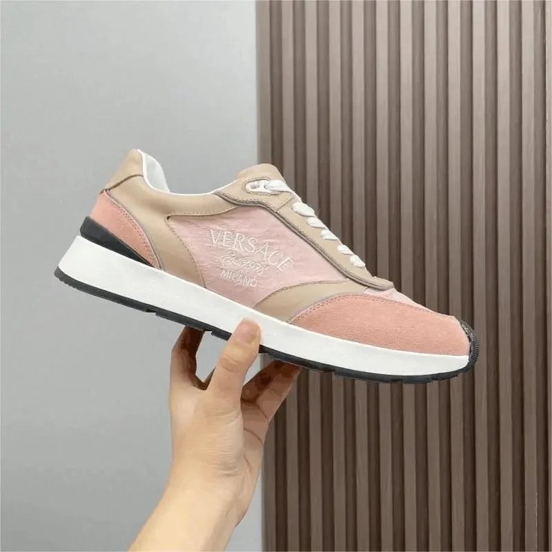 Versace Est 1978 Milano Casual Sneakers Pink and Beige