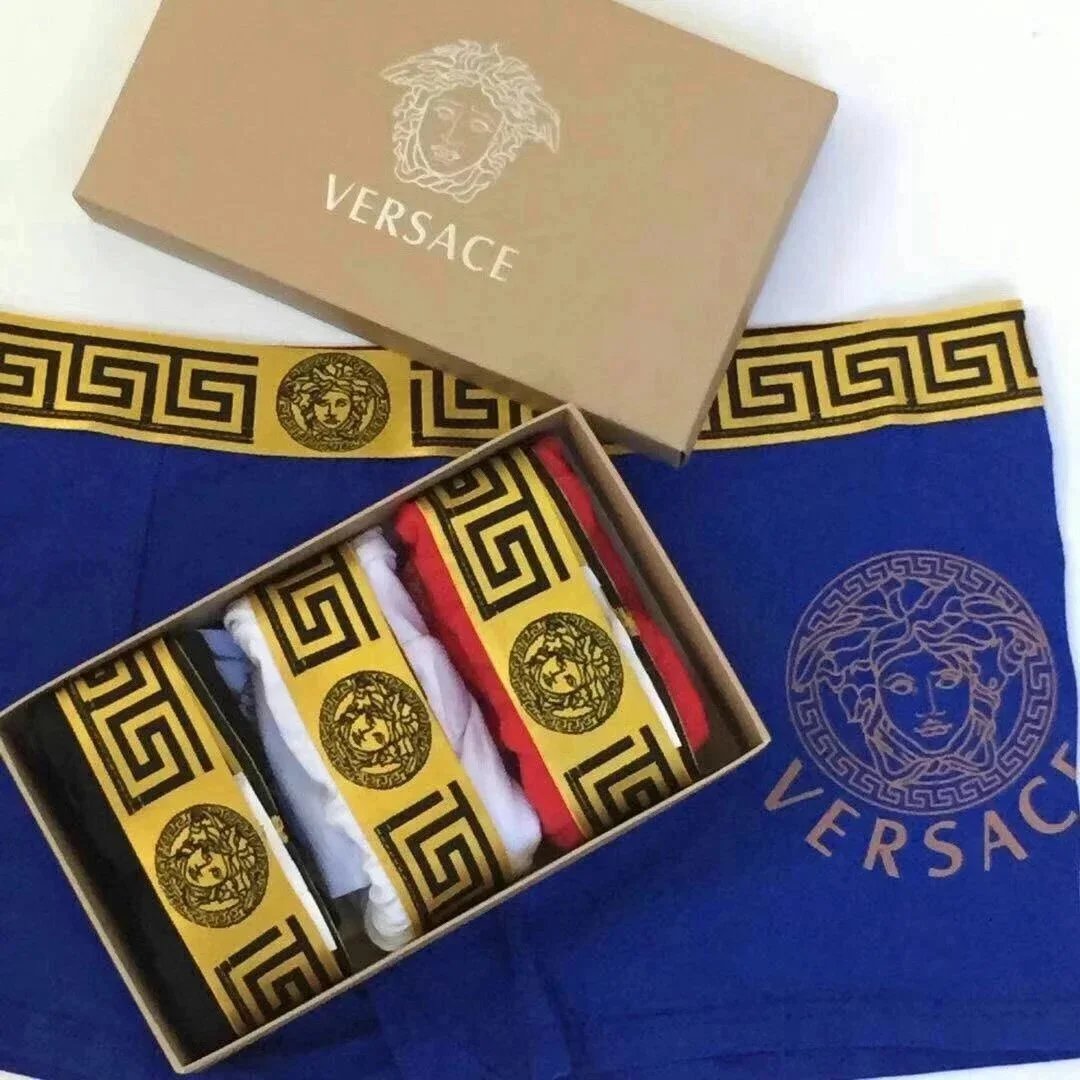 Versace Greca Border Boxer Briefs Set Multicolor