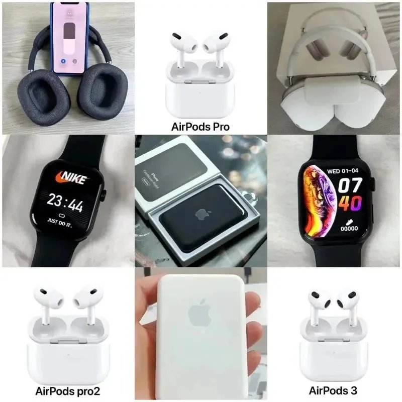 Apple AirPods Pro AirPods 3 AirPods Max Watch MagSafe Wireless Accessories White and Black
