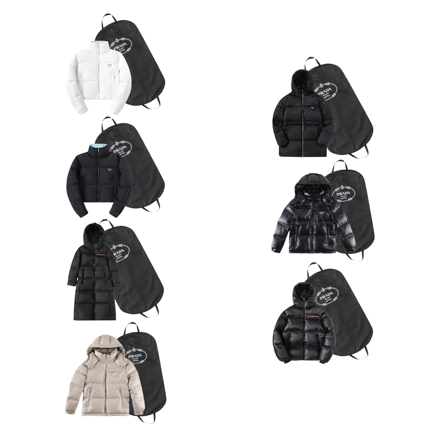 Prada Puffer Jacket Collection Down Puffer Jackets Multicolor