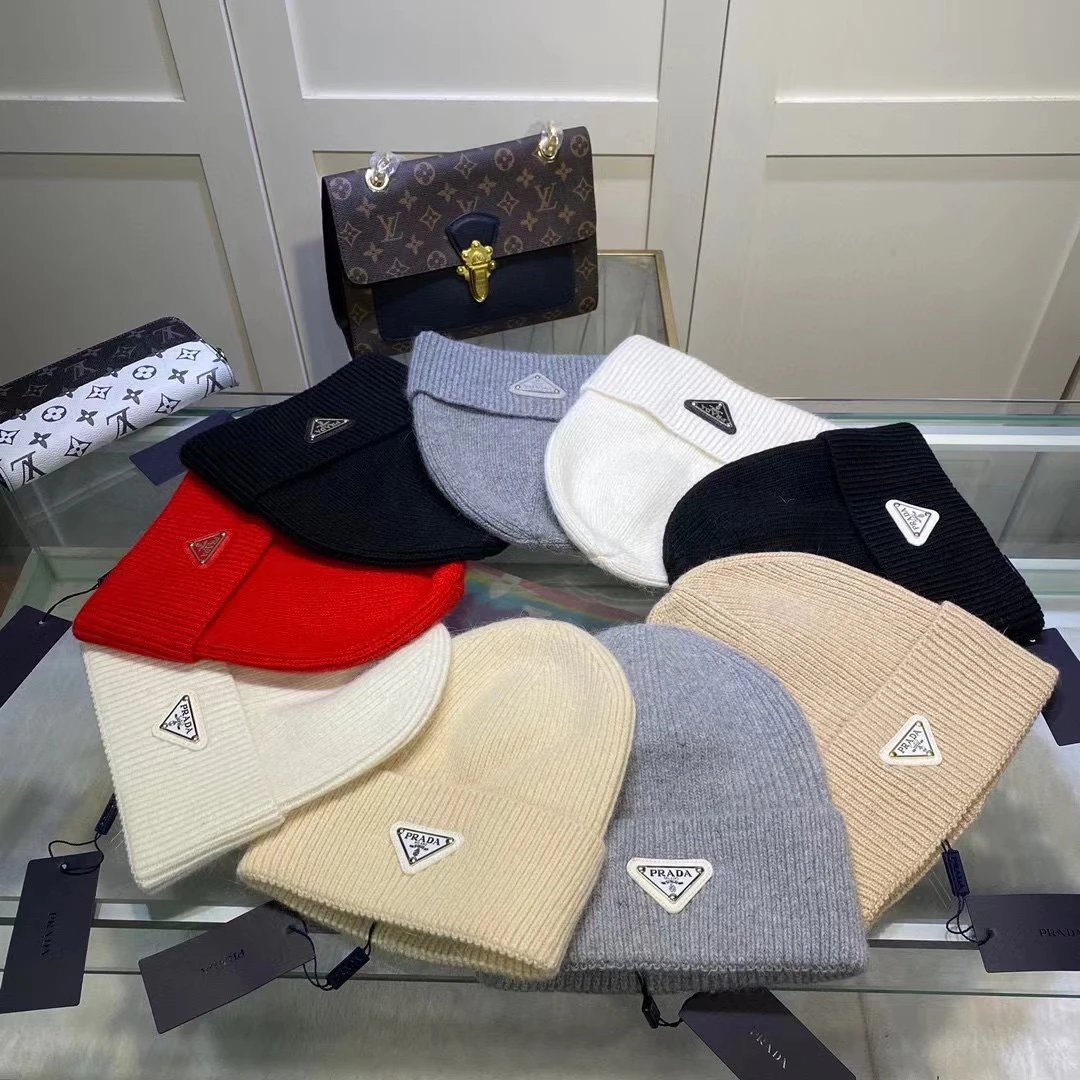 Prada Knit Beanie Winter Hat Multicolor