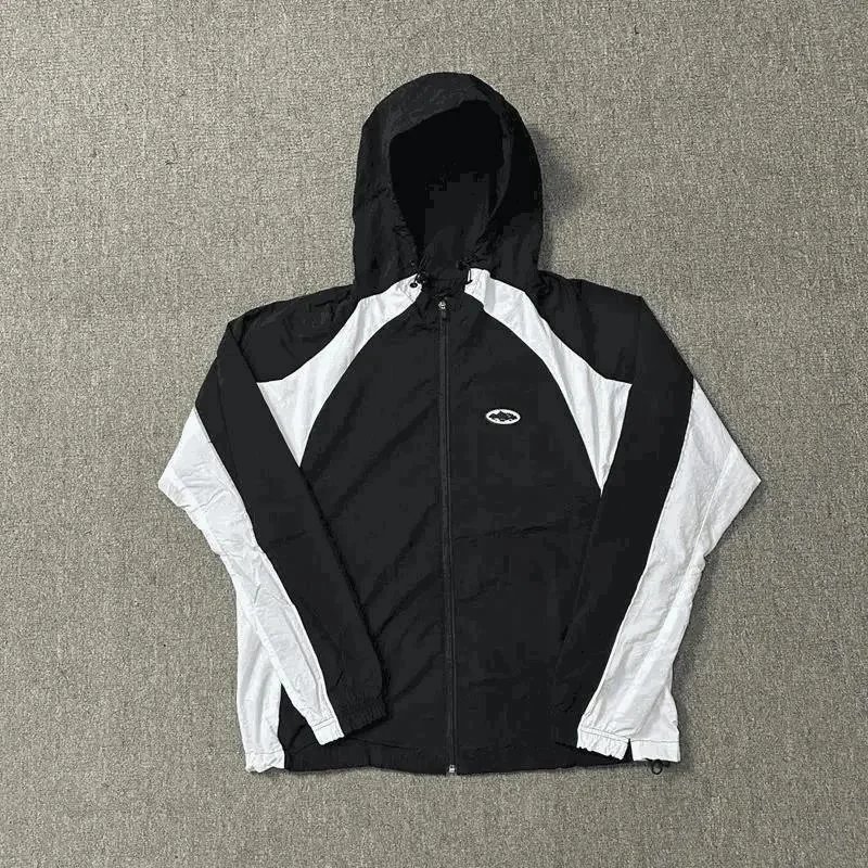 Corteiz CRTZ Windbreaker Streetwear Jacket Black and White