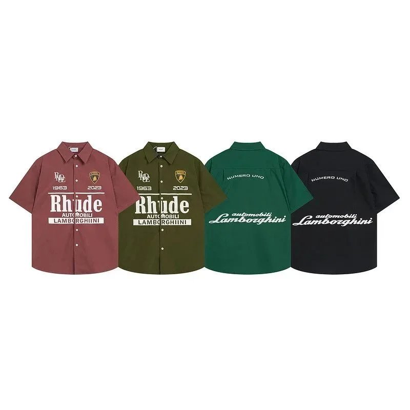 Rhude Automobili Lamborghini Graphic Button-Down Shirt Multicolor