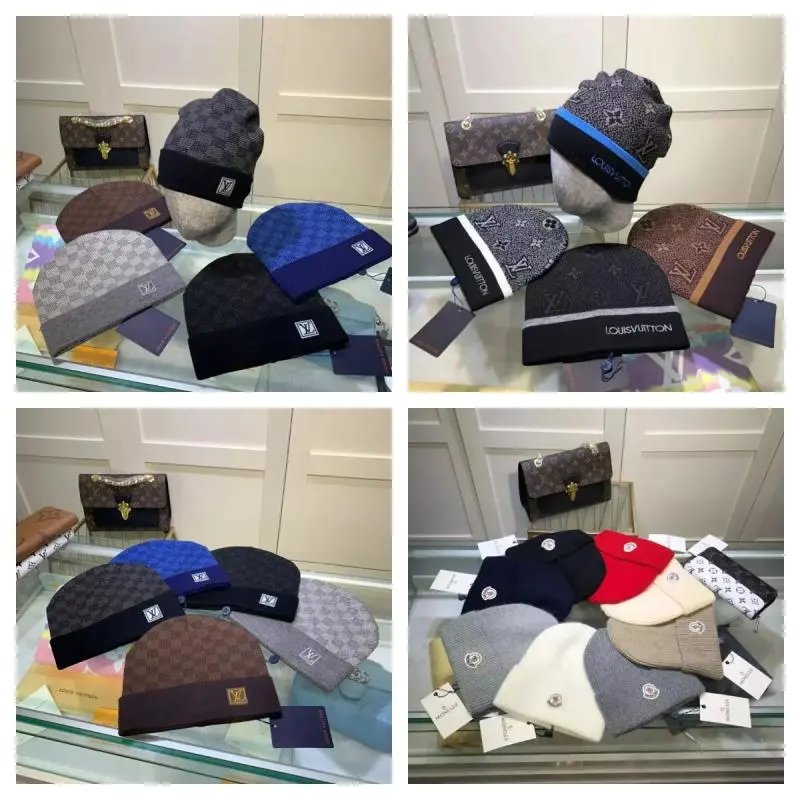 Louis Vuitton LV Monogram Knit Beanie Winter Hat Multicolor