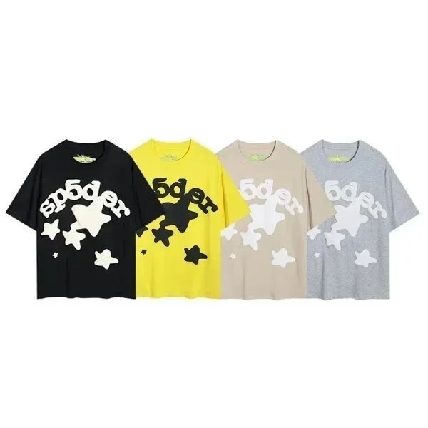 Sp5der Star Graphic Oversized T-Shirt Multicolor