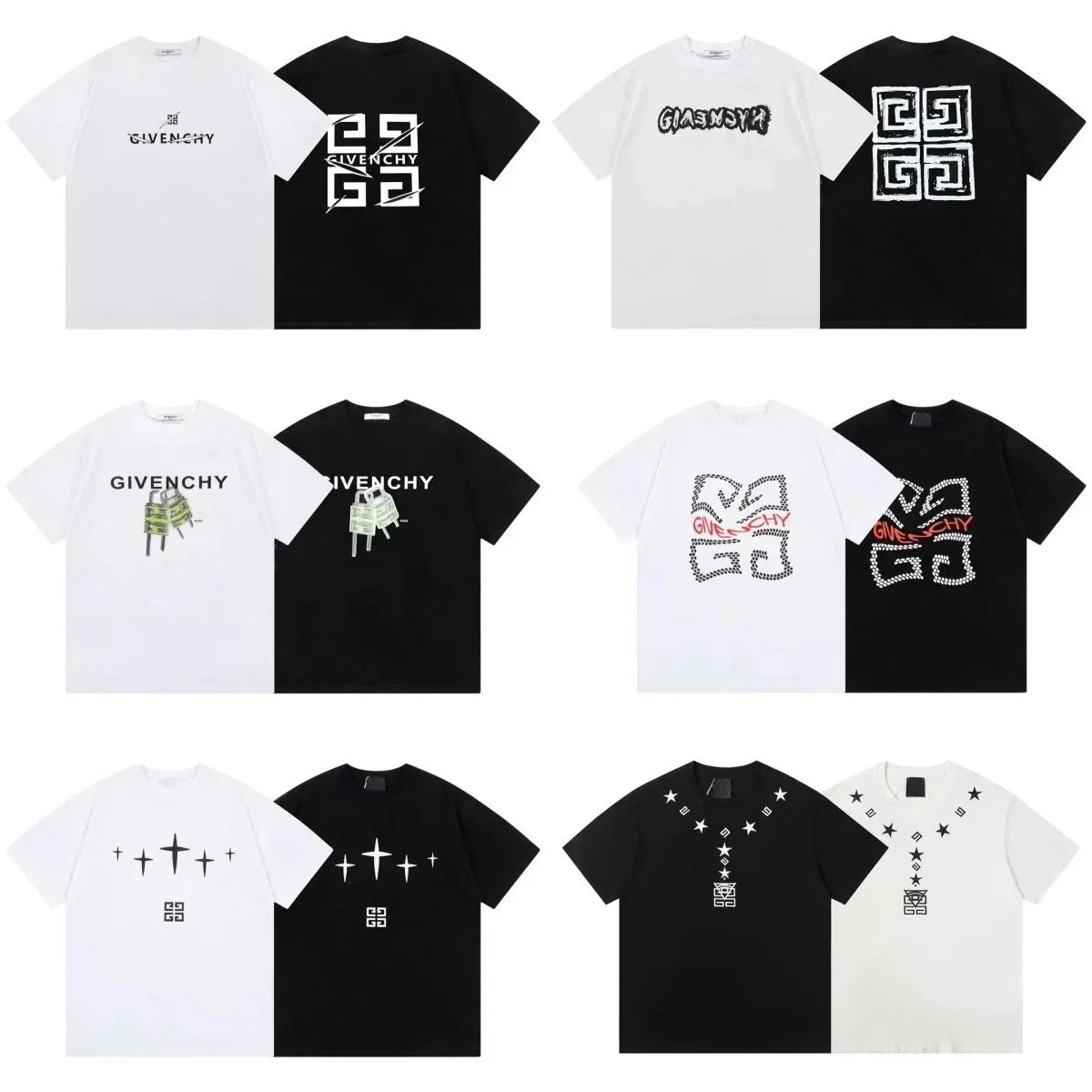 Givenchy Graphic Print Cotton T-Shirt Multicolor