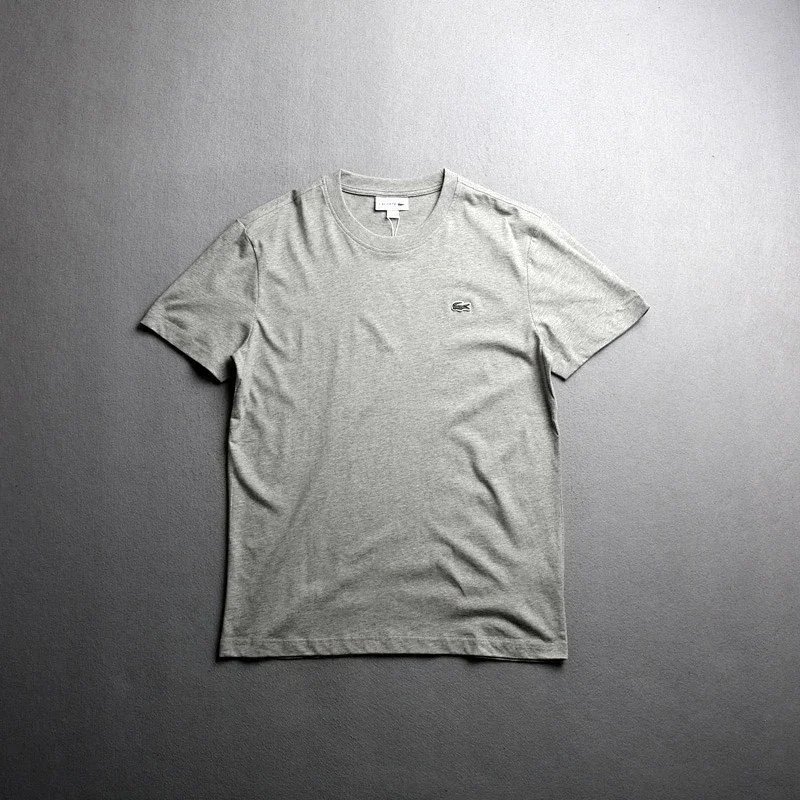 Lacoste Classic Crew Neck Cotton T-Shirt Gray