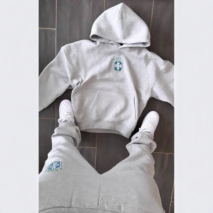 Nike Brazil National Team Oversized Tracksuit Set Gray