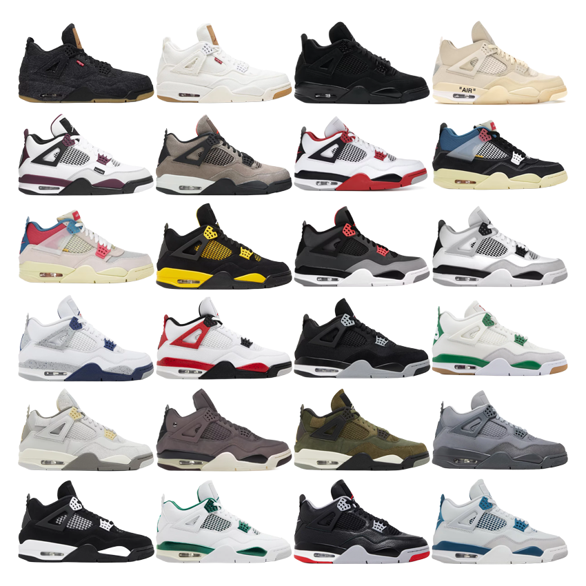 Jordan Air Jordan 4 Retro Iconic Basketball Sneakers Multicolor