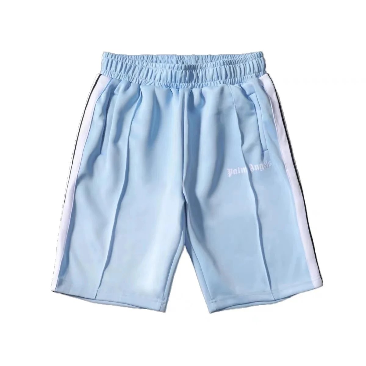 Palm Angels Track Shorts Casual Athletic Shorts Light Blue