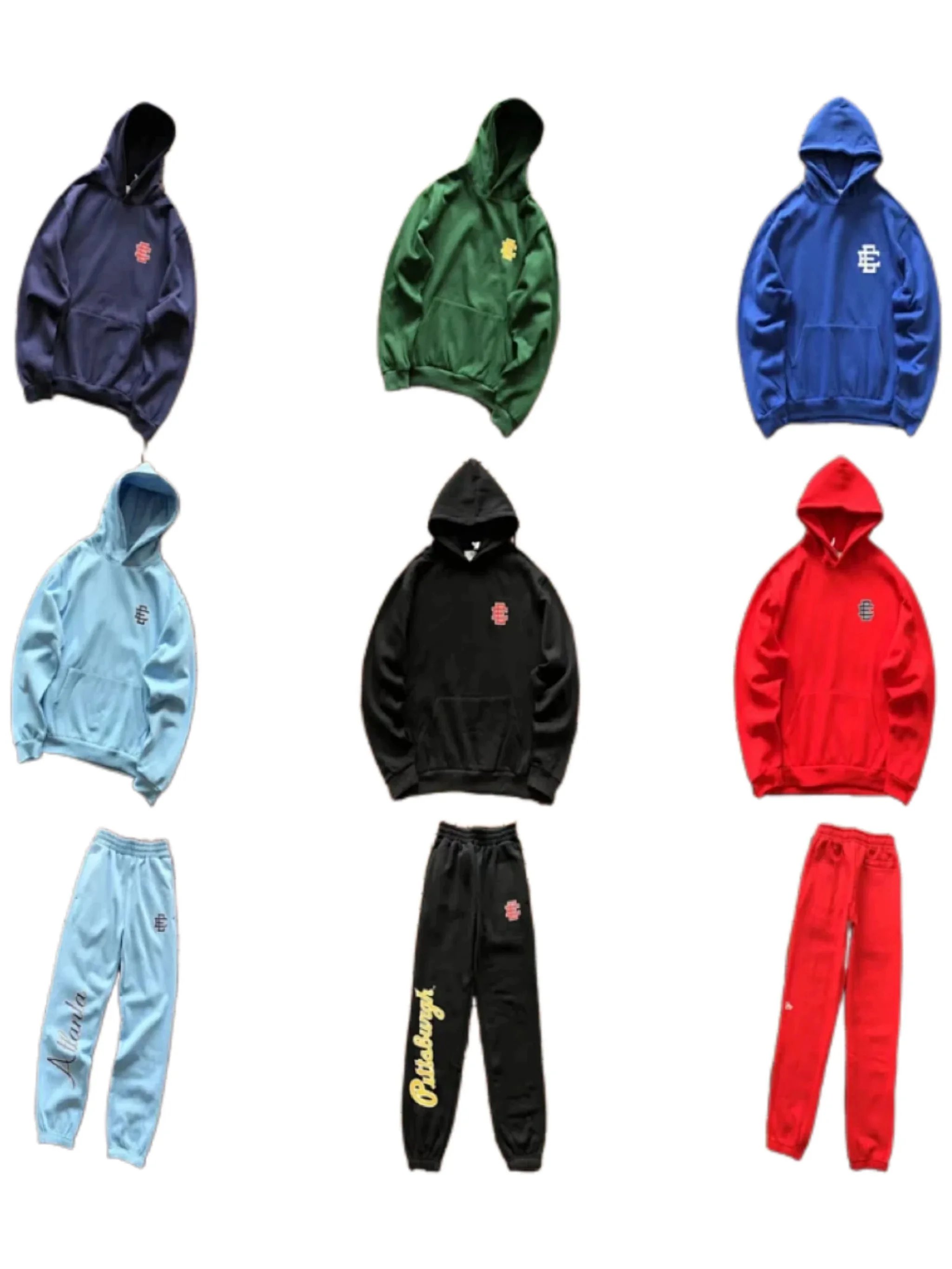 Eric Emanuel EE Sweatsuit Streetwear Matching Set Multicolor
