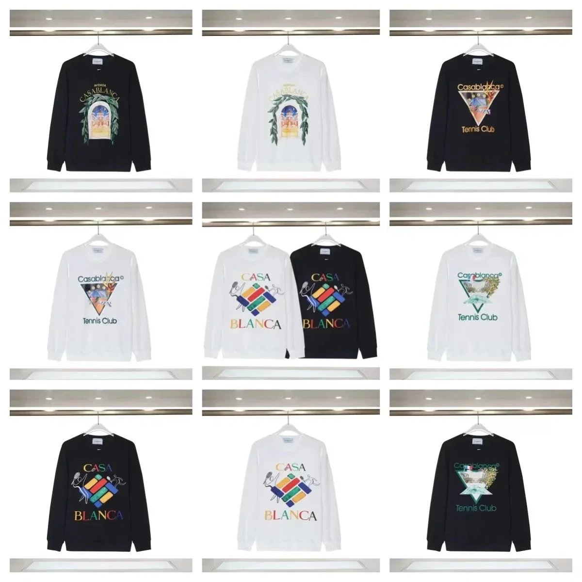 Casablanca Graphic Print Cotton Sweatshirt Multicolor