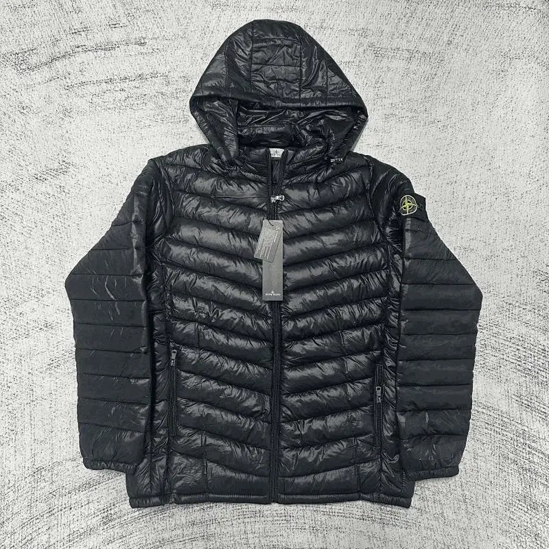 Stone Island Nylon Metal Lightweight Puffer Jacket Black