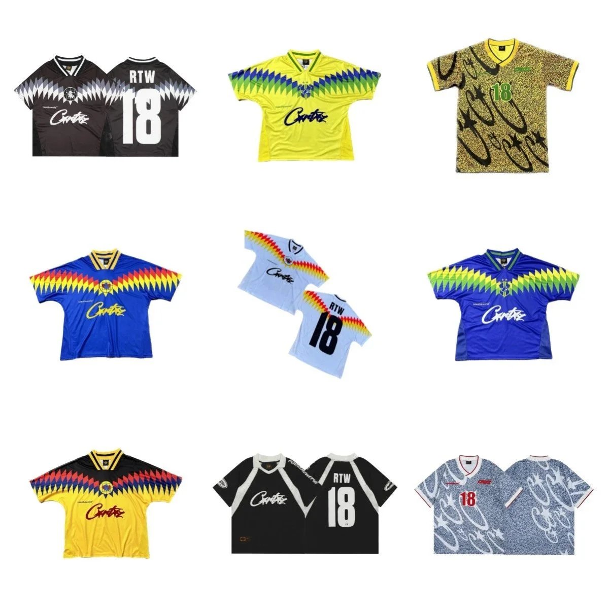 Corteiz Rules The World Retro Soccer Jersey Multicolor