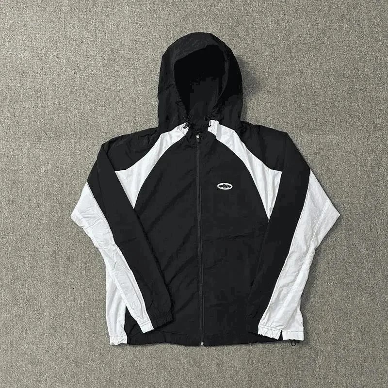 Corteiz CRTZ Windbreaker Streetwear Jacket Black and White