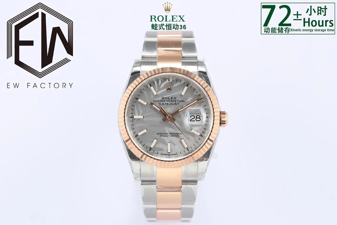 Rolex Datejust 36 Luxury Watch Silver and Rose Gold