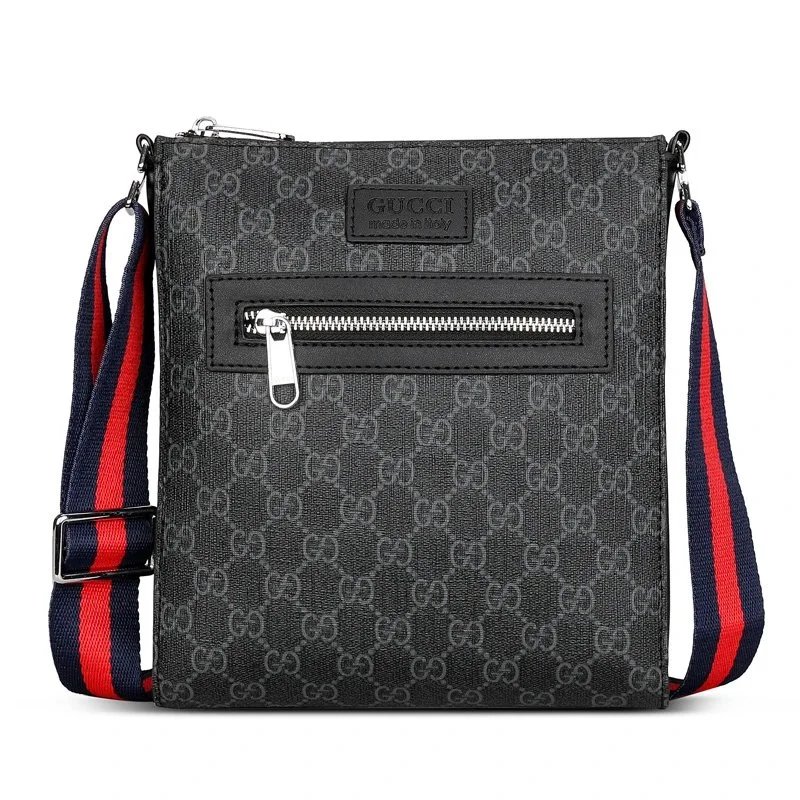 Gucci GG Supreme Monogram Canvas Crossbody Bag Black