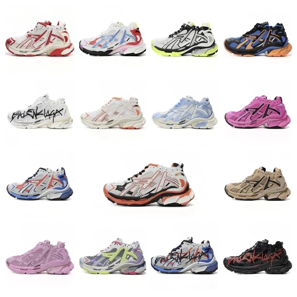 Balenciaga Runner Chunky Sneakers Multicolor