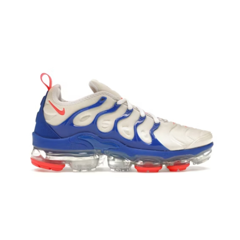 Nike Air VaporMax Plus chunky running sneakers white blue and red