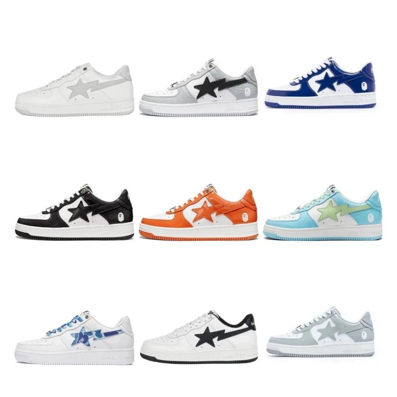 A Bathing Ape BAPE Bapesta Low Chunky Sneakers Multicolor