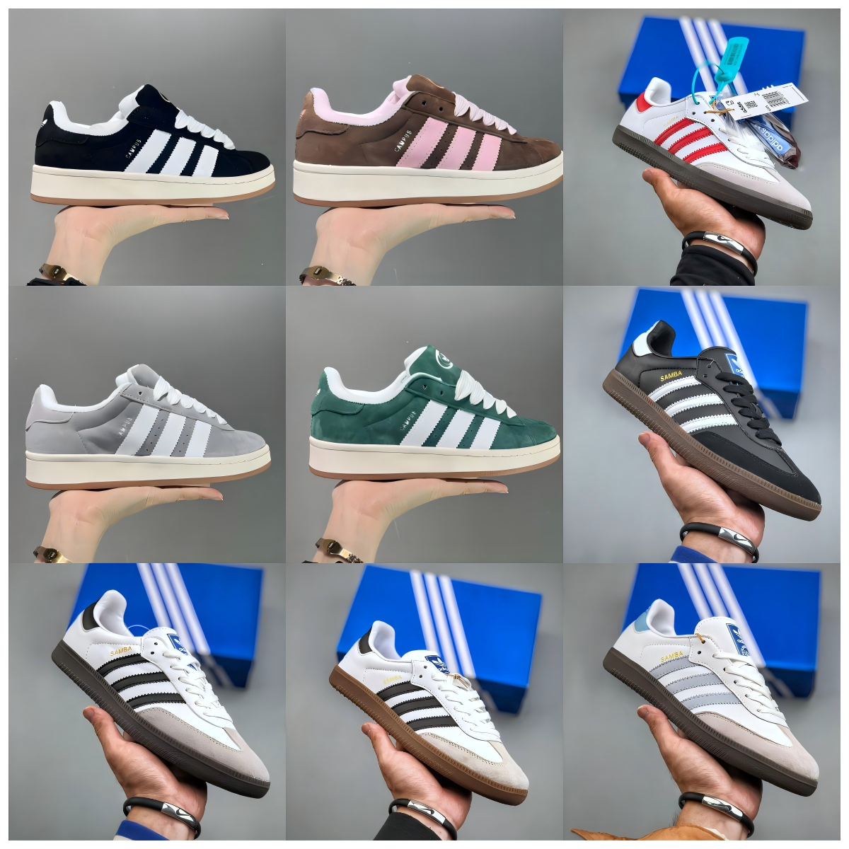 Adidas Campus and Samba casual sneakers Multicolor