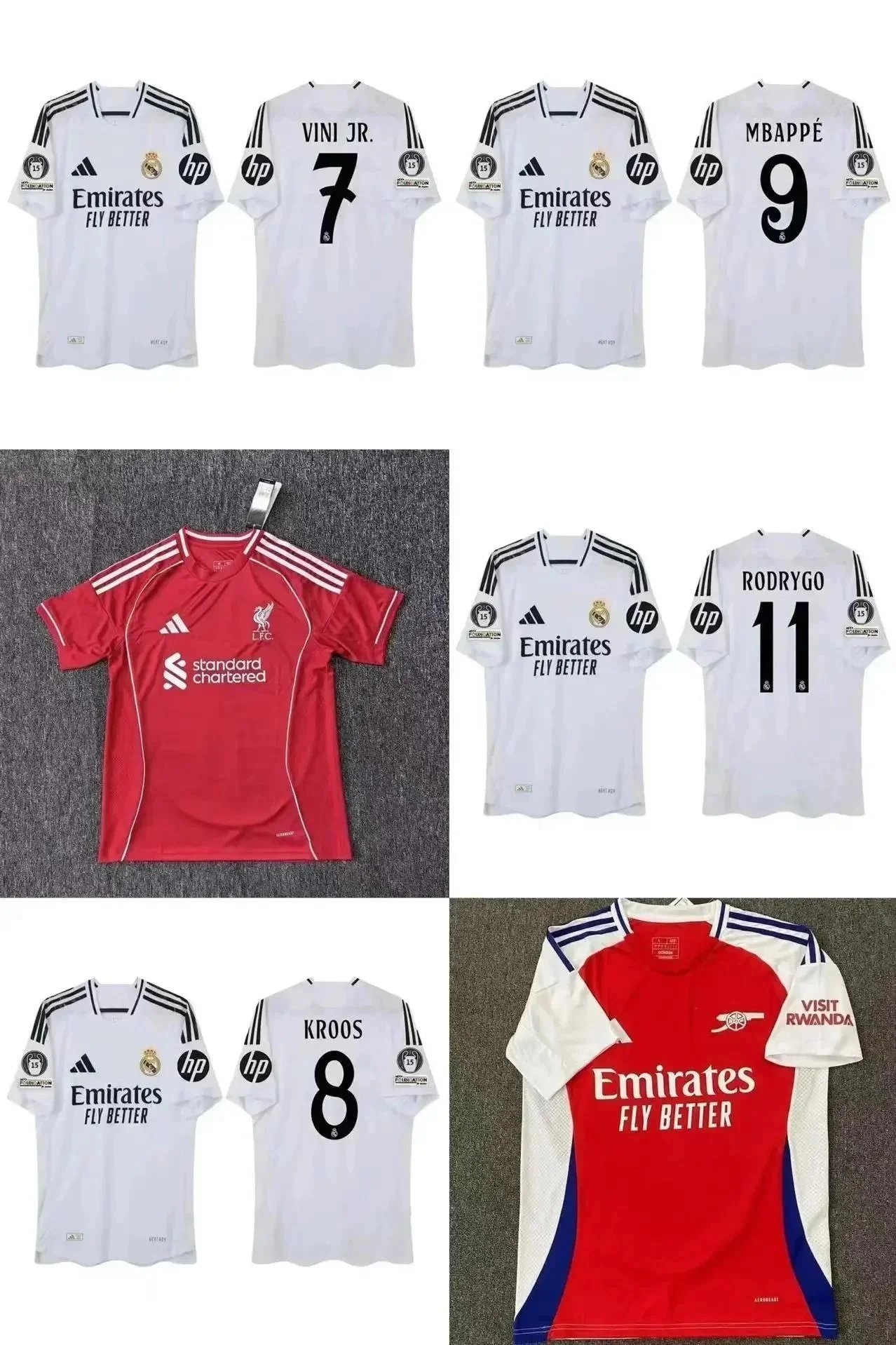 Adidas 2024-2025 Football Retro Jersey Collection White and Red