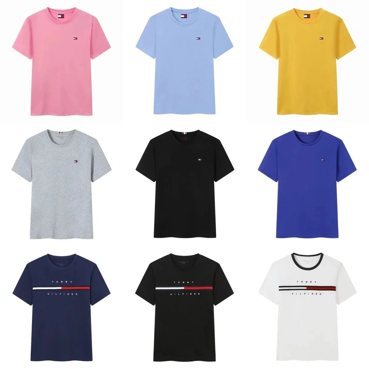 Tommy Hilfiger TH Essential Cotton Basic T-Shirt Multicolor