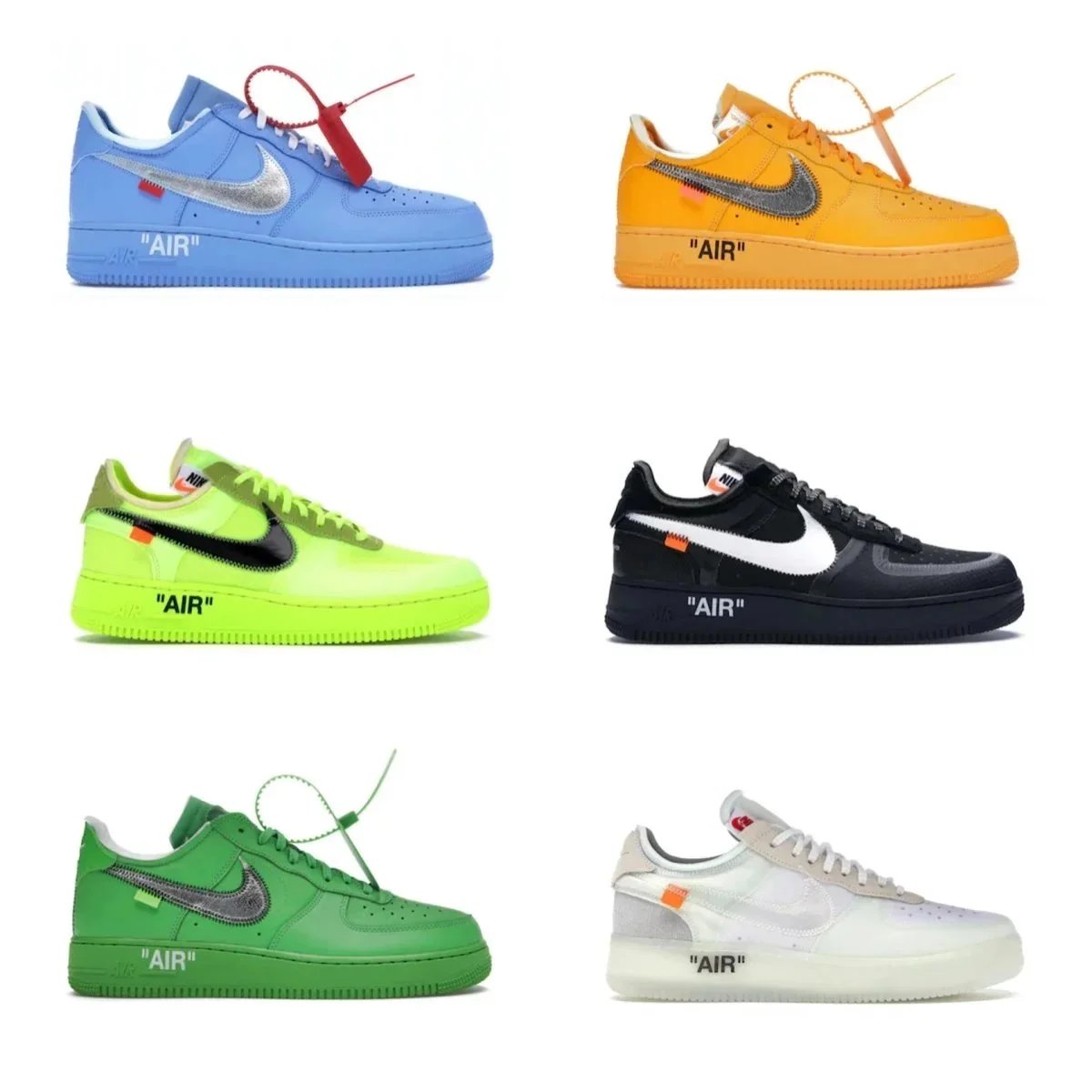 Nike Air Force 1 Low Off-White Chunky Sneakers Multicolor