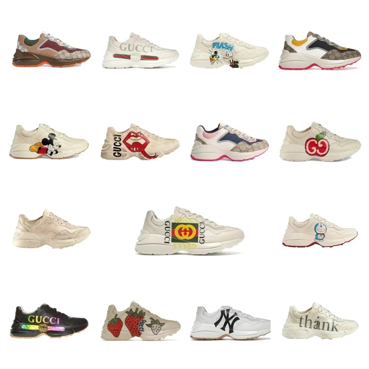 Gucci Rhyton Chunky Sneakers Multicolor