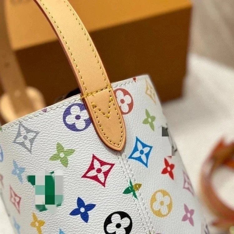 Louis Vuitton LV Multicolore Monogram Bucket Bag Handbag White