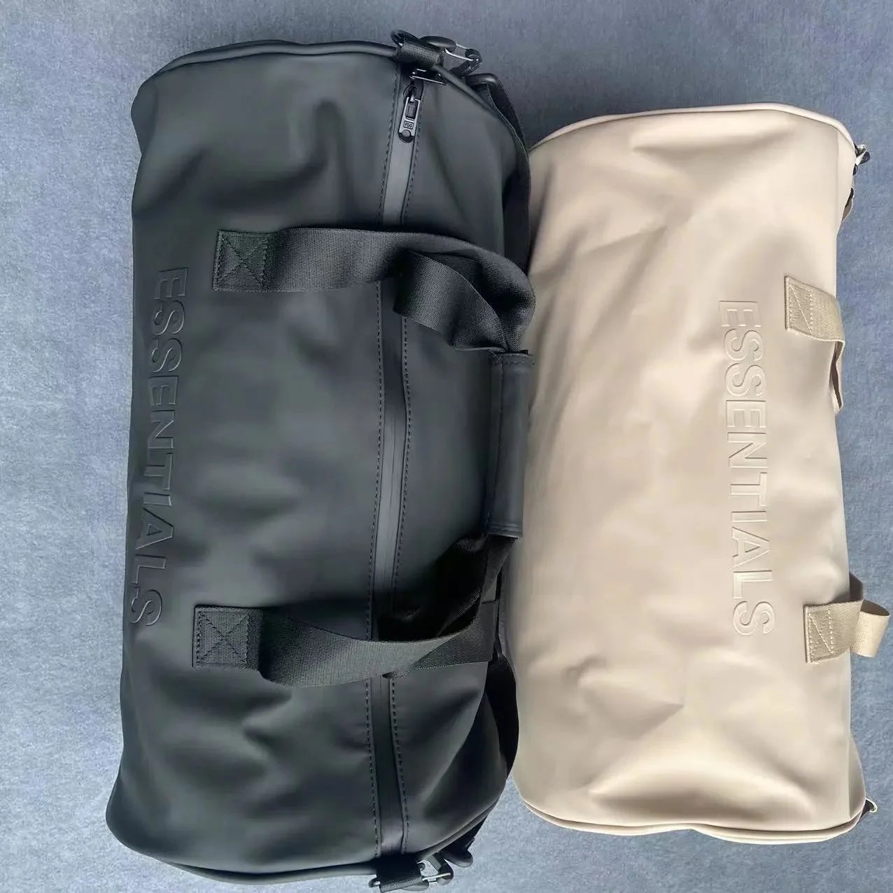 Fear of God FOG Essentials Streetwear Duffle Bag Black and Beige