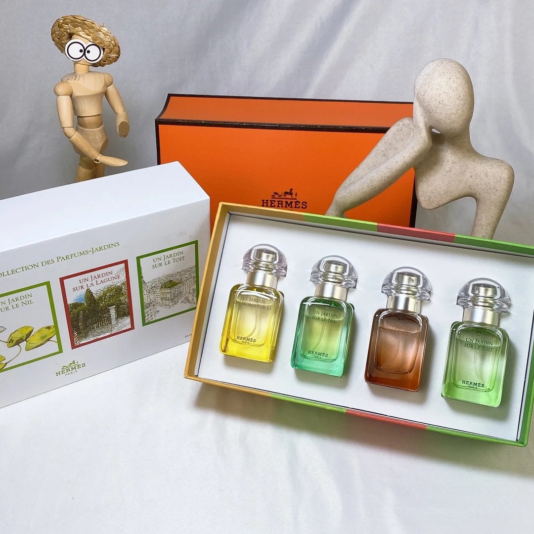 Hermes Collection des Parfums-Jardins Fragrance Perfume Set Multicolor