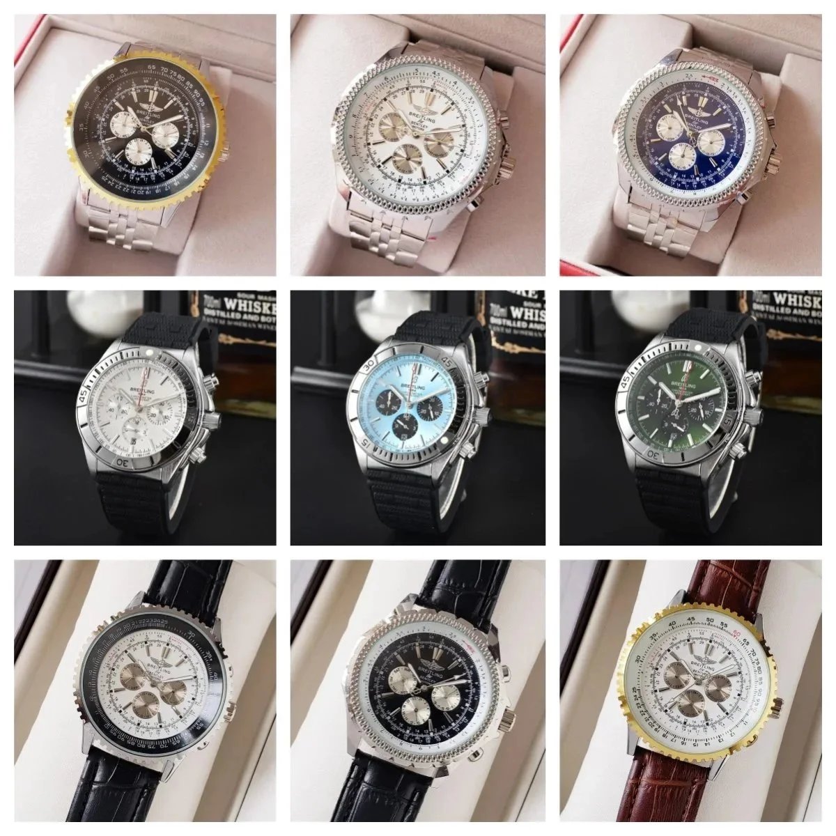 Breitling Bentley Chronograph Luxury Watch Multicolor