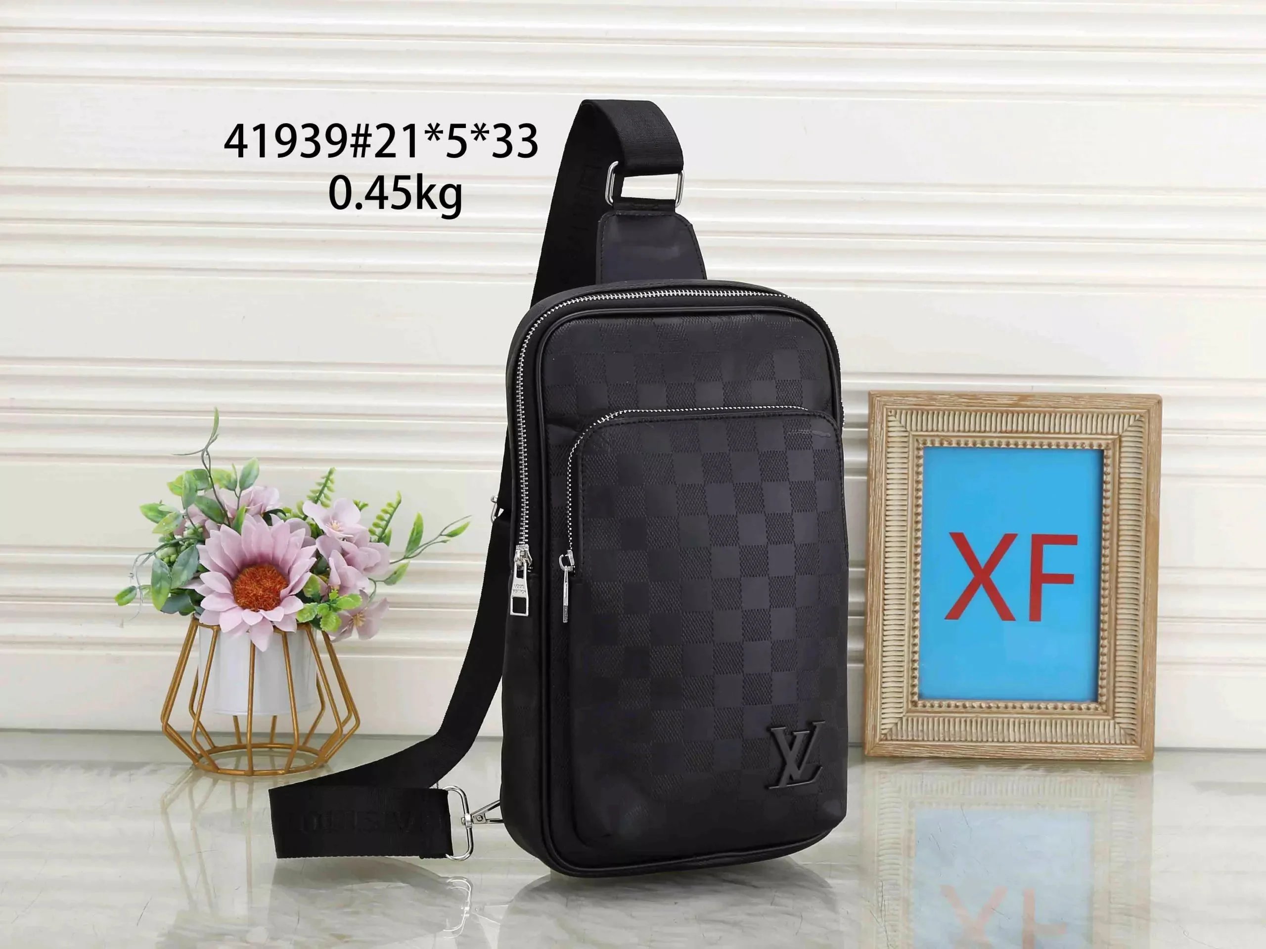 Louis Vuitton LV Avenue Sling Bag Damier Infini Crossbody Bag Black