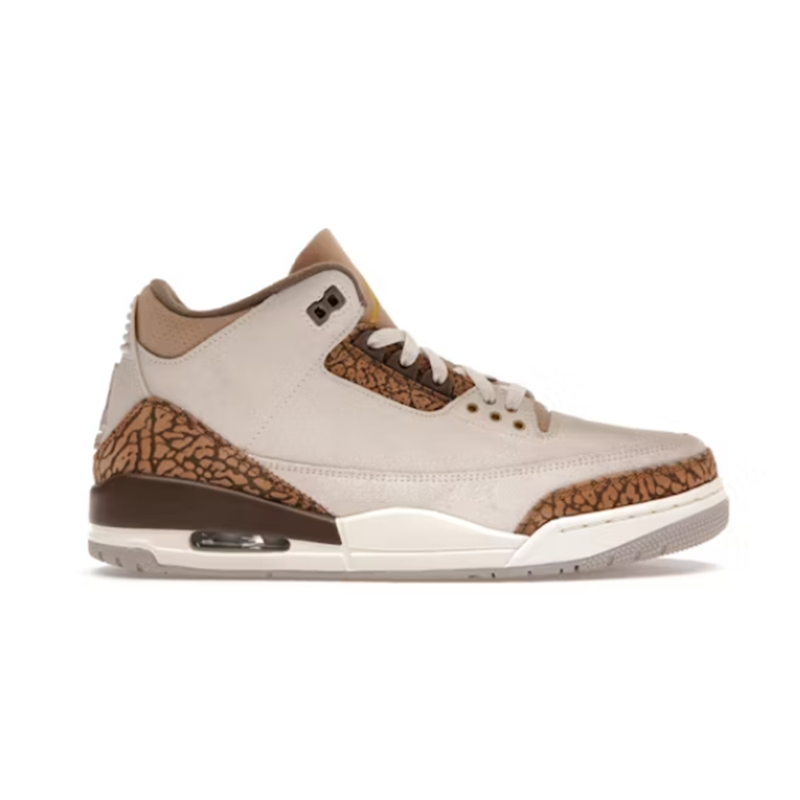 Jordan Air Jordan 3 Retro Palomino Basketball Sneakers Light Orewood Brown and Metallic Gold